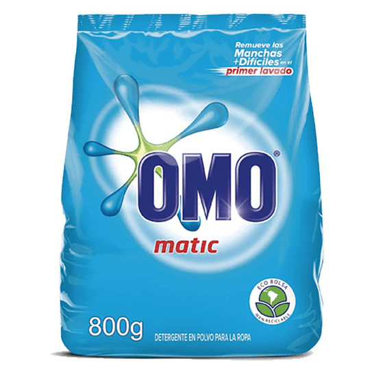 Detergente en Polvo Omo Matic 800 gr