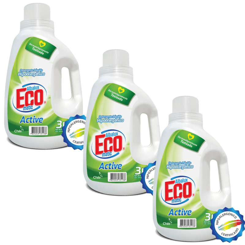 Pack Detergente Líquido Albalux Hipoalergénico Eco Active